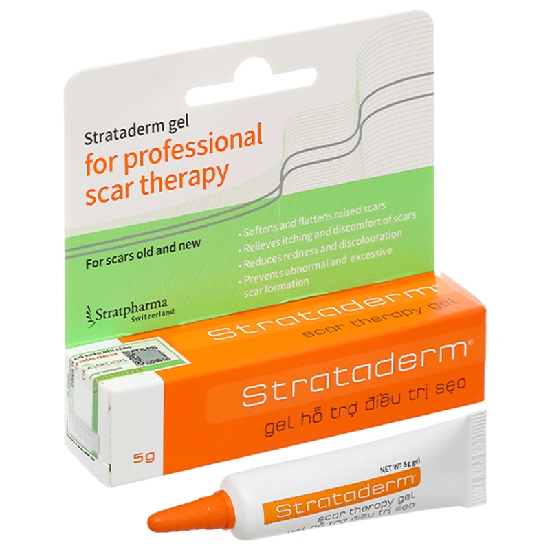 Gel Strataderm hỗ trợ giảm sẹo lồi, sẹo xấu, sẹo lâu năm tuýp 5g - 1